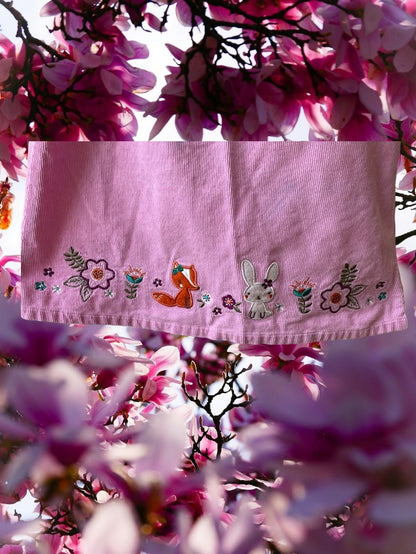 Wonderkids Embroidered Design Corduroy Dress