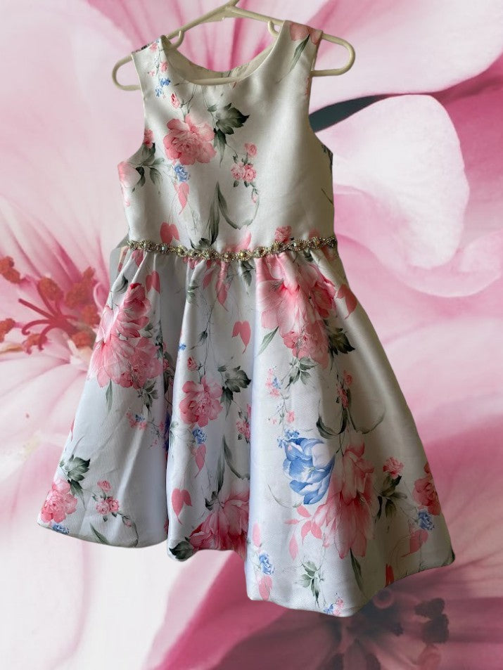 This summer party dress from Rare Editions features a lovely floral design