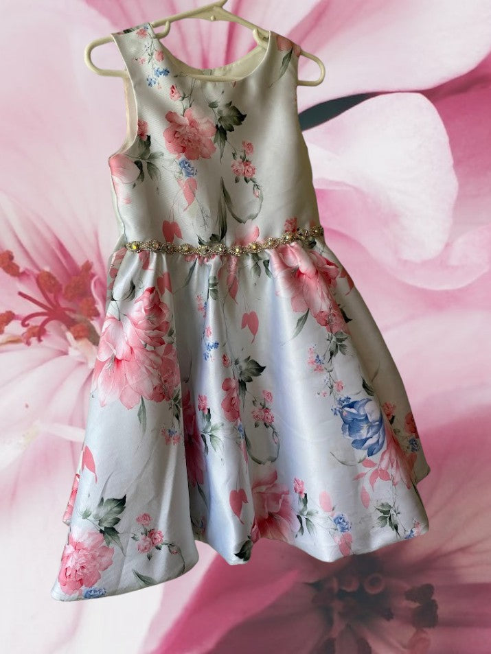 This summer party dress from Rare Editions features a lovely floral design