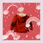 Girl's winter hooded soft and warm coat