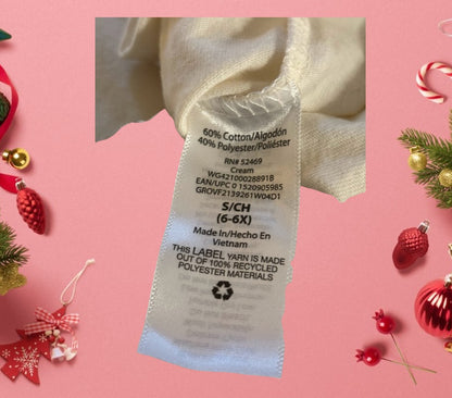 Holiday Time Girl's Christmas Graphic Long Sleeve Tee