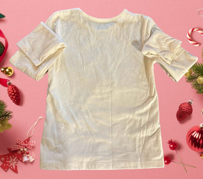 Holiday Time Girl's Christmas Graphic Long Sleeve Tee