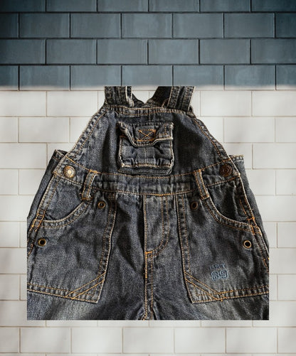 The Children's Place distressed jean overalls are designed to keep your baby boy comfortable and stylish