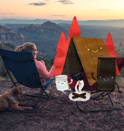 Featuring charming campfire graphics, this pull over crewneck is perfect for showing up in camping style