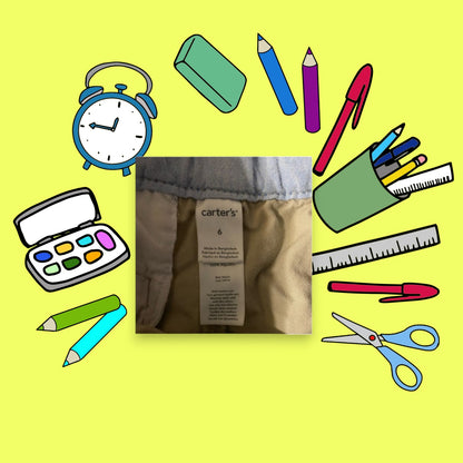 These boy's khaki cotton shorts are both stylish and trendy