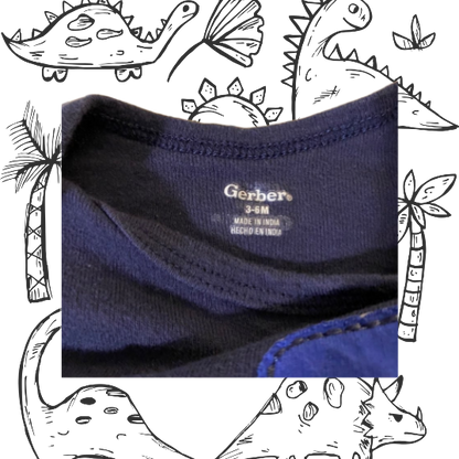 This Gerber Onesies features a cool dinosaur design and convenient snap closure for easy dressing your little one