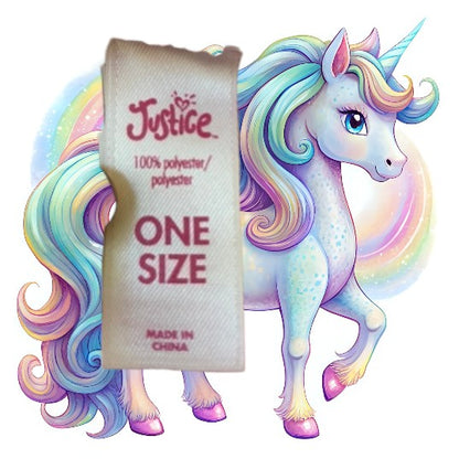 Effortlessly transform your cozy sleepovers into magical adventures with our Justice silver sparkle unicorn design hoodie blanket wrap