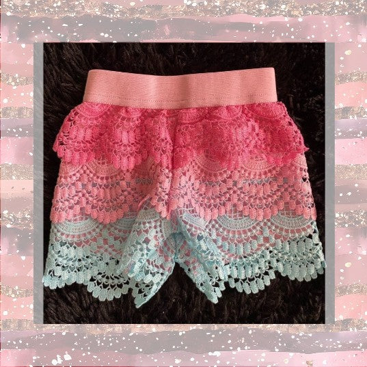 These Emily Rose Ombri Crochet Lace Shorts are designed to provide ultimate comfort and style