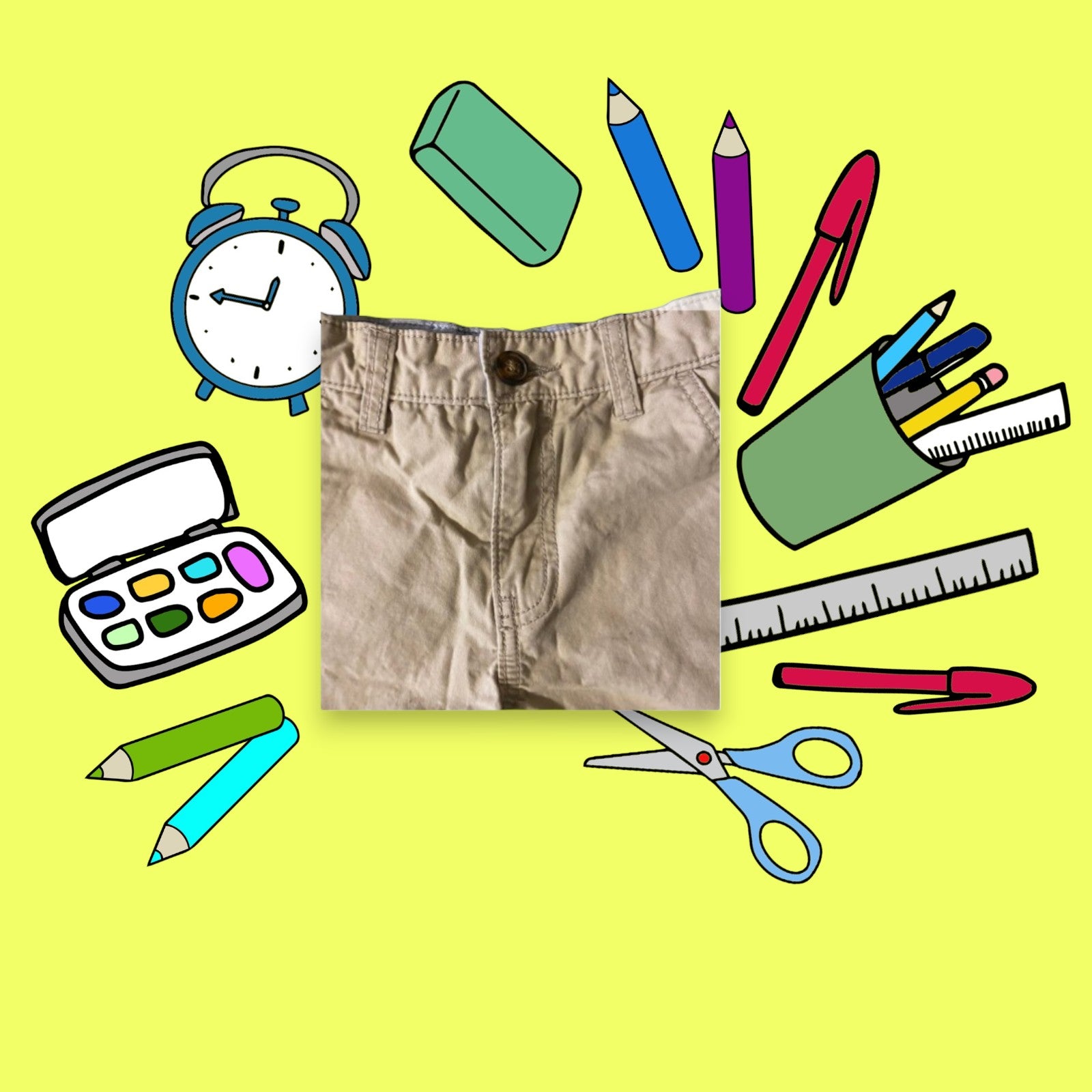 These boy's khaki cotton shorts are both stylish and trendy