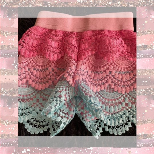 These Emily Rose Ombri Crochet Lace Shorts are designed to provide ultimate comfort and style