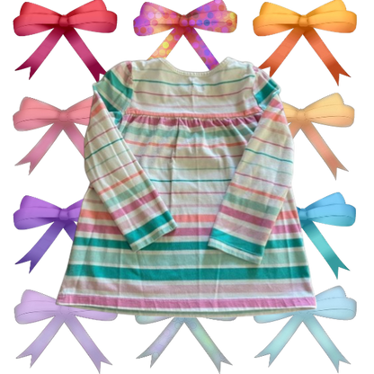 Add a touch of cuteness to your little girl's wardrobe with this multicolored Circo stripe top