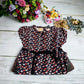 Pretty little girl's beautiful all-over floral dress
