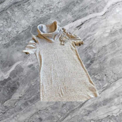 iZ Byer Girl Applique Rhinestone Turtleneck