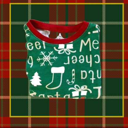 This Carter's pajama top features a festive Christmas pattern
