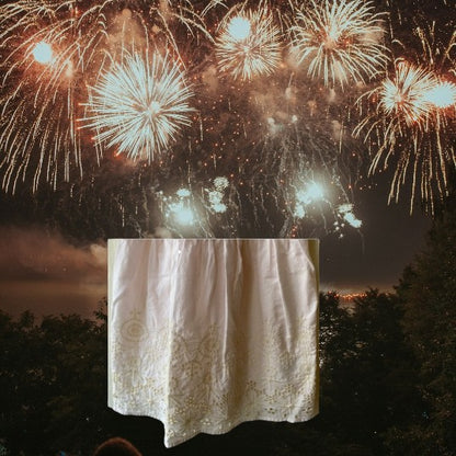 This beautiful Shrinking Violet cotton dress boasts a crocheted design