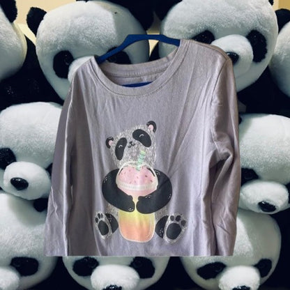 This Cat & Jack long sleeve shirt offers a cute and fun panda graphic design that any girl will love
