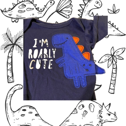 This Gerber Onesies features a cool dinosaur design and convenient snap closure for easy dressing your little one