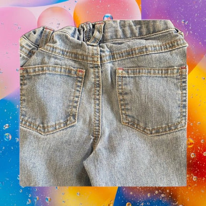 Featuring a unique appliqué design of glitter hearts and stars, these Healthtex jeans are very pretty and fashionable