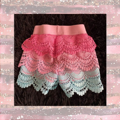 These Emily Rose Ombri Crochet Lace Shorts are designed to provide ultimate comfort and style