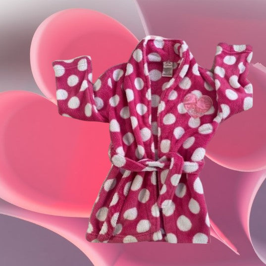 2pc -Disney Polka Dot Bathrobe & Pajama Pants