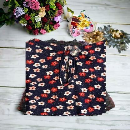 Pretty little girl's beautiful all-over floral dress