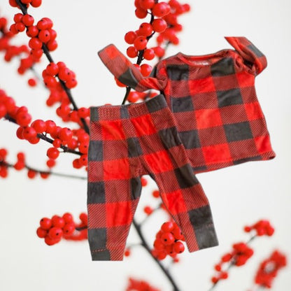 This 2pc pajama set from Cat &amp; Jack features a cool checker design and is made of incredibly soft fabric