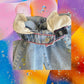 Featuring a unique appliqué design of glitter hearts and stars, these Healthtex jeans are very pretty and fashionable