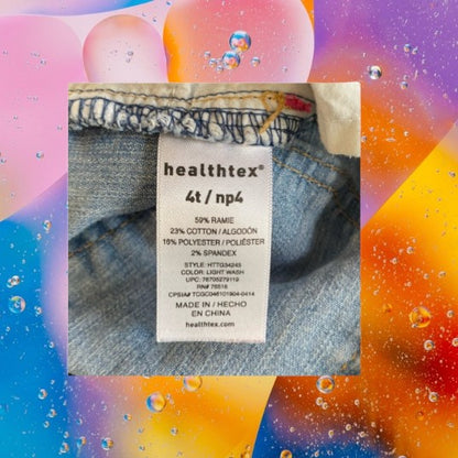 Featuring a unique appliqué design of glitter hearts and stars, these Healthtex jeans are very pretty and fashionable