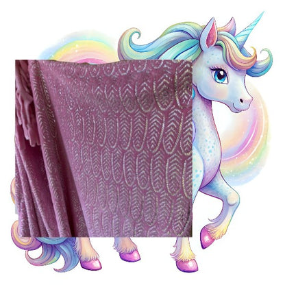 Effortlessly transform your cozy sleepovers into magical adventures with our Justice silver sparkle unicorn design hoodie blanket wrap