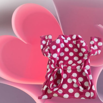 2pc -Disney Polka Dot Bathrobe & Pajama Pants