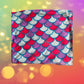This cozy mermaid design tail blanket has beautiful colors and a fun design