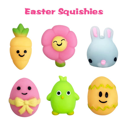 Easter-themed Bath Bombs with Squishy Toys Inside, 6 pack