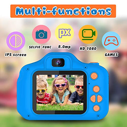 Seckton Upgrade Kids Selfie Camera, Boys Ages 3-9, HD Digital Video Cameras for Toddlers