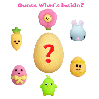 Easter-themed Bath Bombs with Squishy Toys Inside, 6 pack
