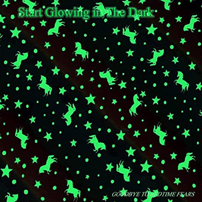Unicorns Soft Blanket Glow in The Dark