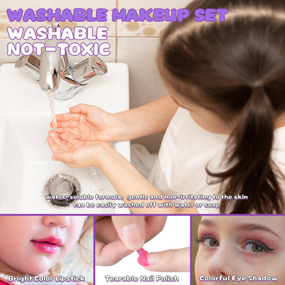 This 54pc girls makeup kit is a complete beauty set for hours of beauty fun