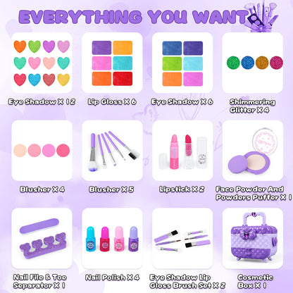 This 54pc girls makeup kit is a complete beauty set for hours of beauty fun