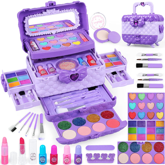 A Complete Kids Makeup and Nail Beauty Kit, 54pcs